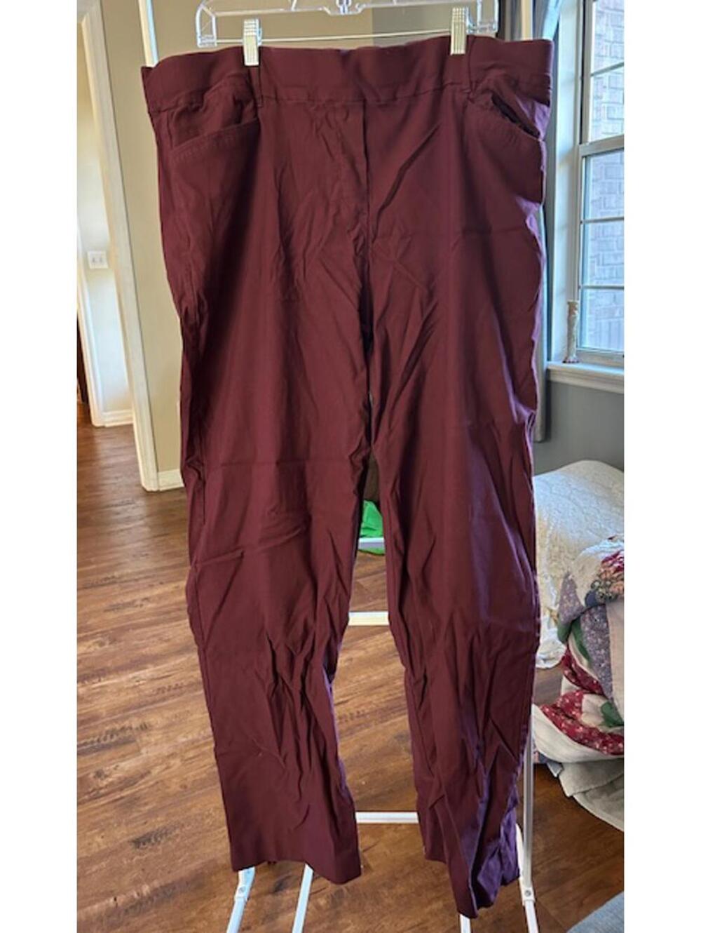 Prescott New York Women's Burgundy Pants Size 24